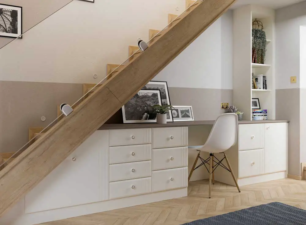 Home Office Under Floating Stairs