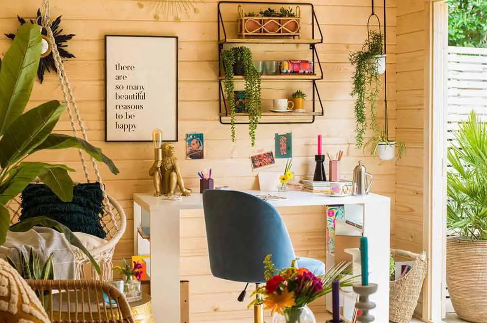 Personalisation and Decor in summerhouse office