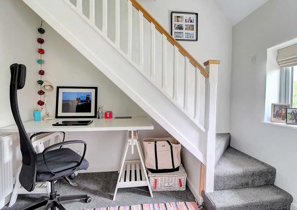 small office under stairs