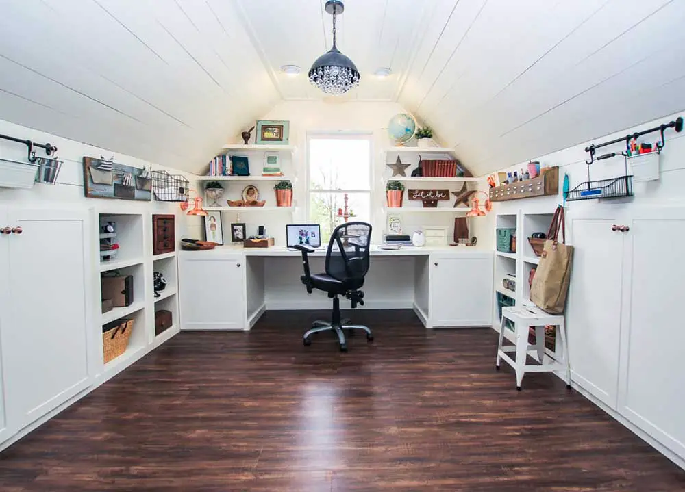 Attic office with Personal Touches