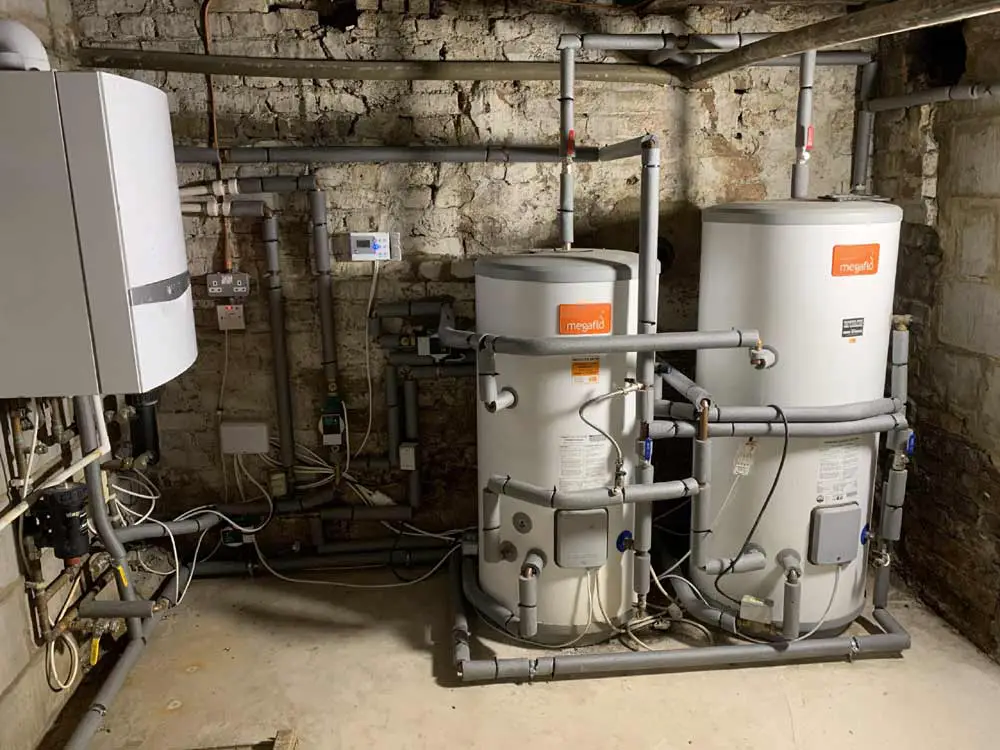 basement heating setup