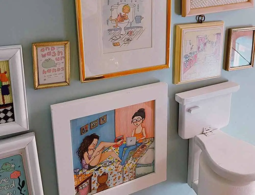 bathroom gallery wall decor