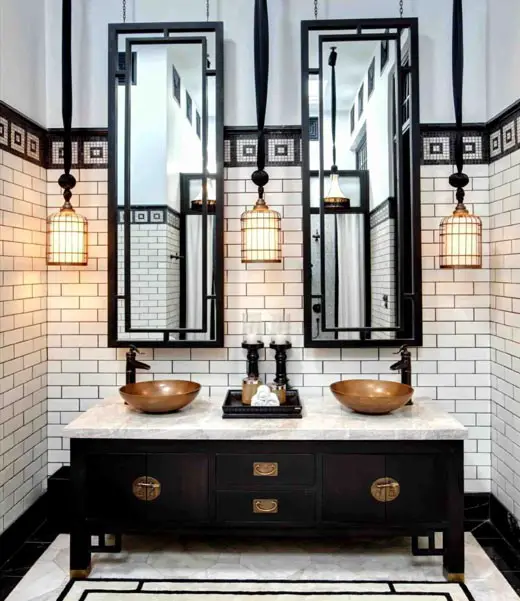 black-white-copper-art-deco-bathroom