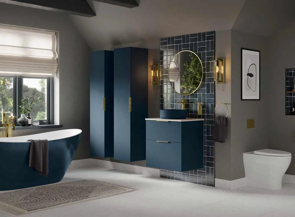 Blue and Grey Bathroom