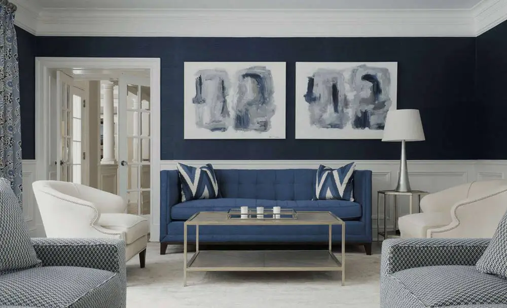 21 Chic Navy And Grey Living Room Ideas Aspect Wall Art