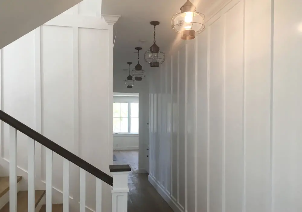 Board and Batten hallway panelling