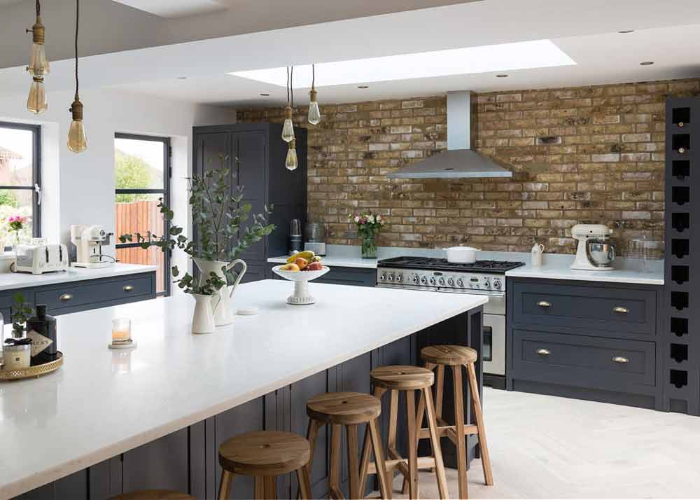 Brick Slips Feature Kitchen Wall