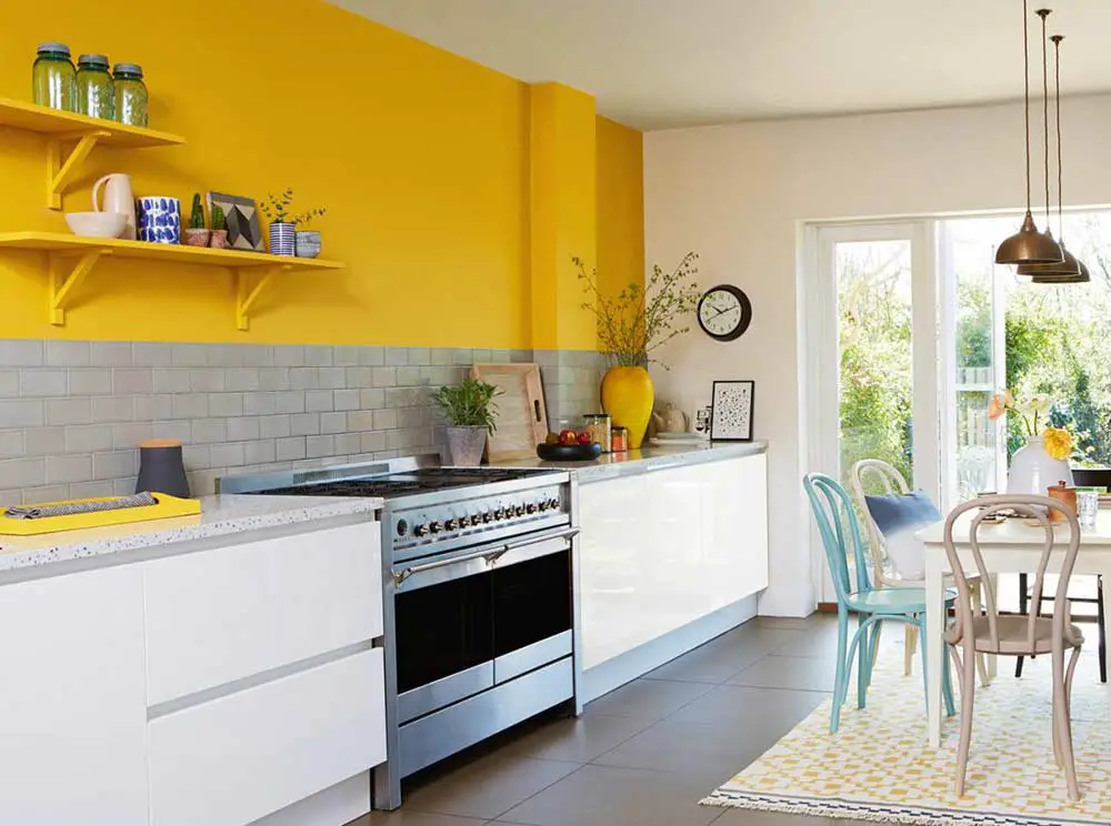bright-yellow-wall-in-kitchen