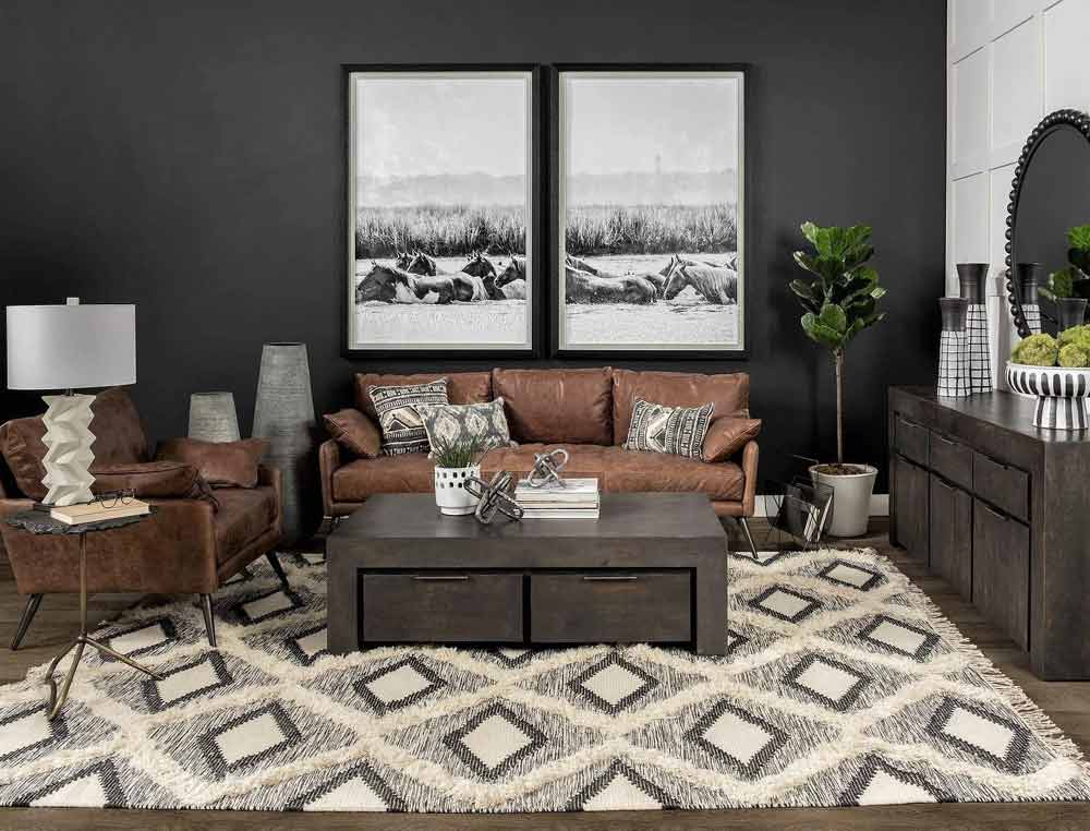 Dark Brown Sofa Grey Walls Matttroy