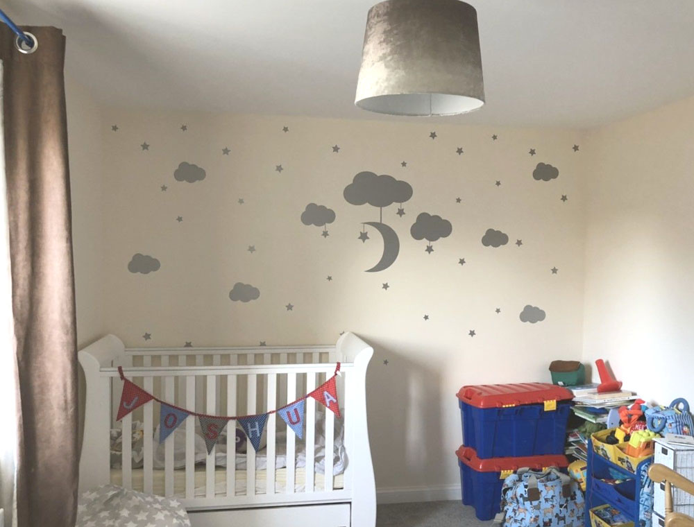 moon stars clouds stickers
