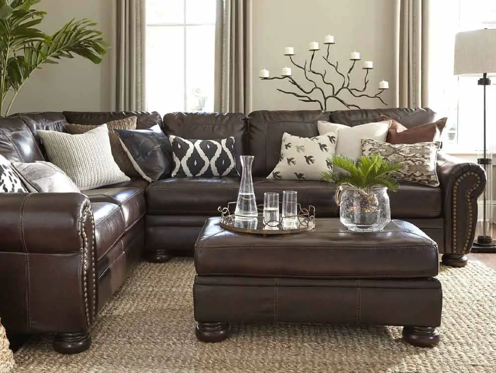 Brown Leather Sofa