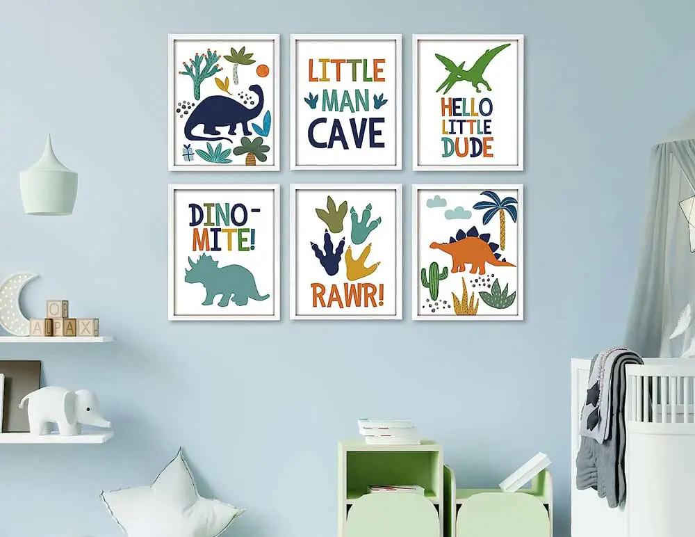 dinosaur-wall-art-prints-with-frames