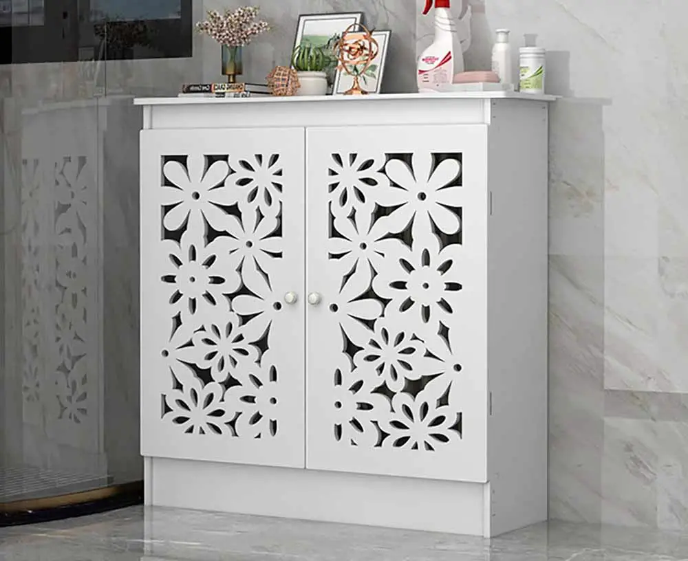 Elegant Double Door PVC Radiator Cover