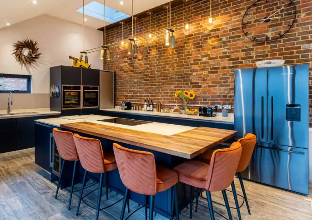 Exposed Brick Kitchen Feature Wall