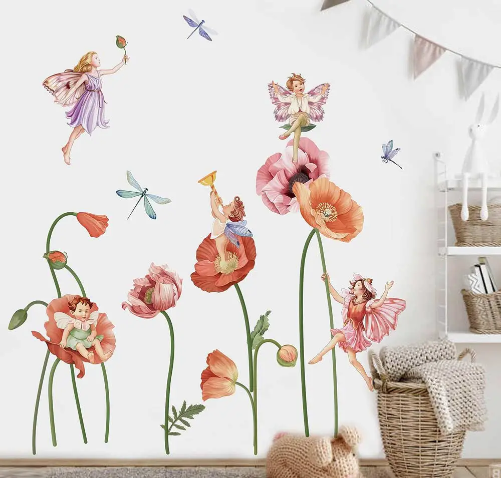 fairy-flower-poppy-wall-stickers