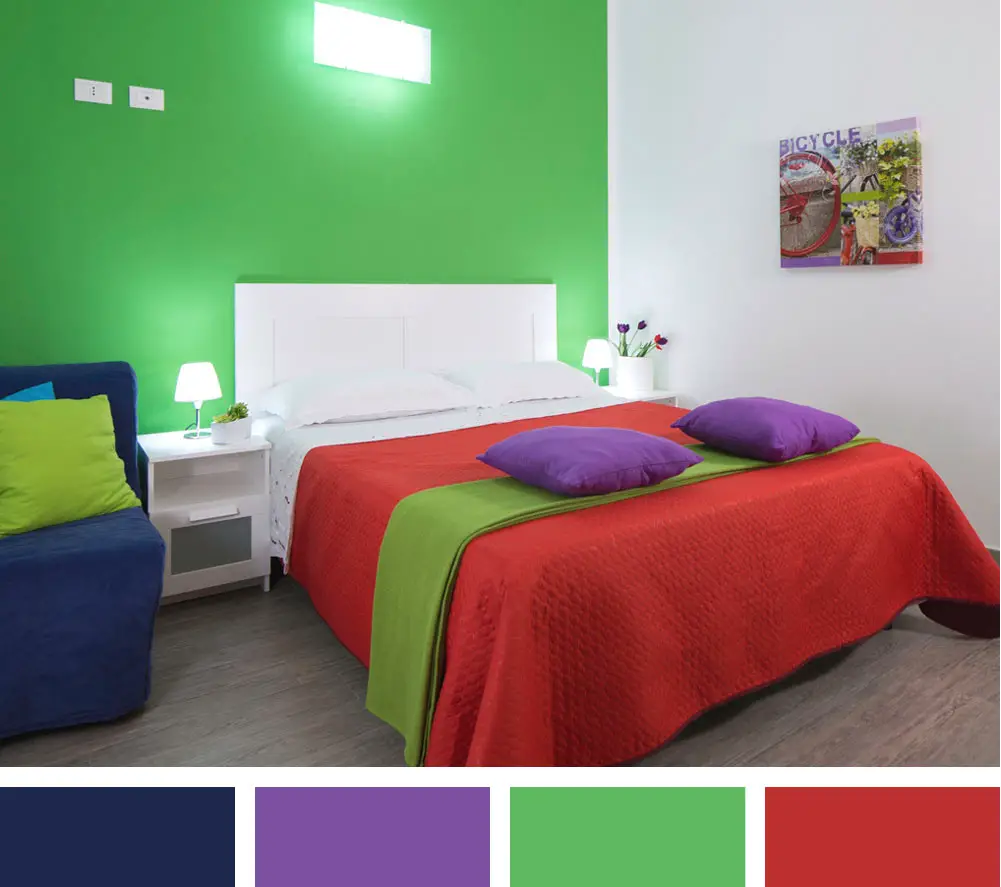 green-red-purple-and-blue-bedroom-decor