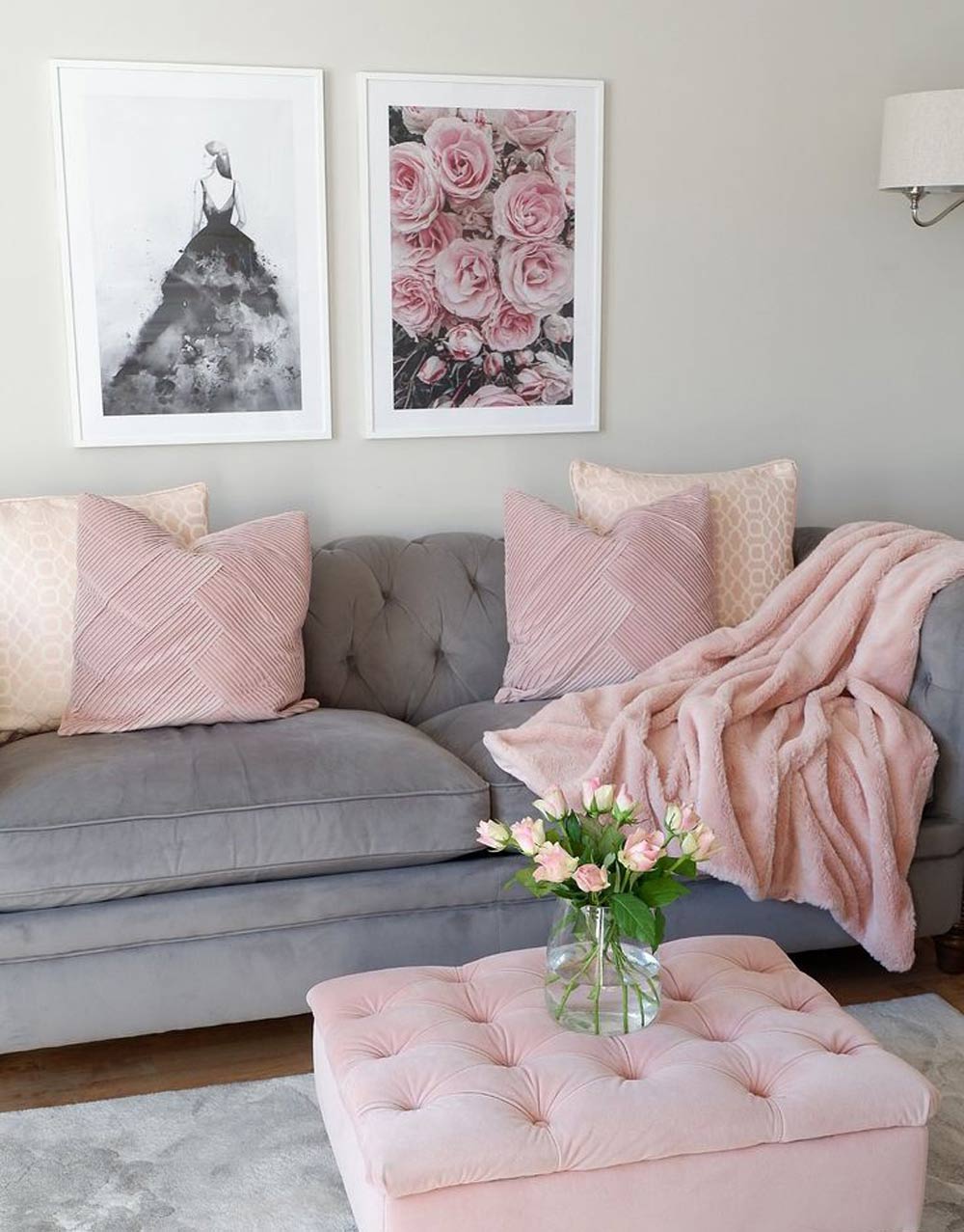 Grey And Pink Colour Scheme Living Room Baci Living Room