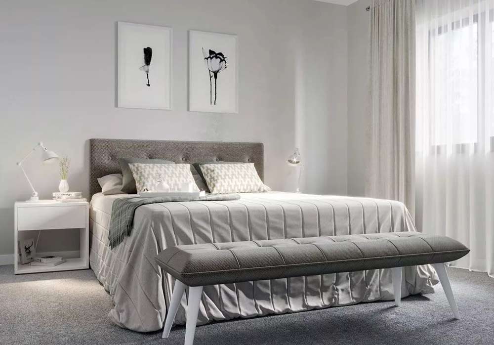 grey-and-white-bed-room-decor