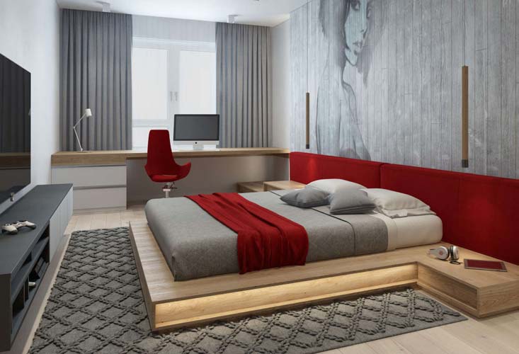 grey-modern-bedroom-red-accents