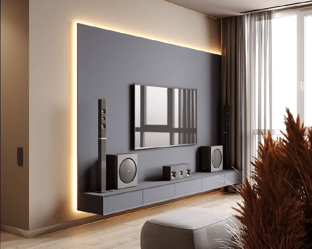 Living Room Tv Wall Lighting Ideas Matttroy