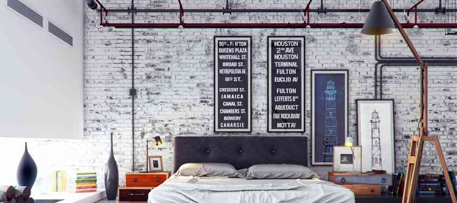 industrial-loft-style-bedroom