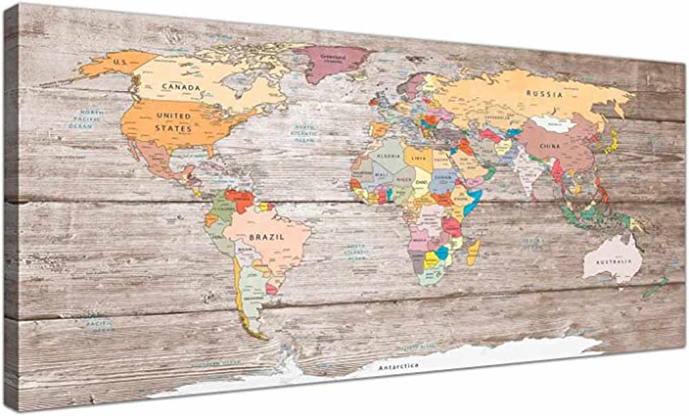 large-decorative-map-of-world-canvas-art-print