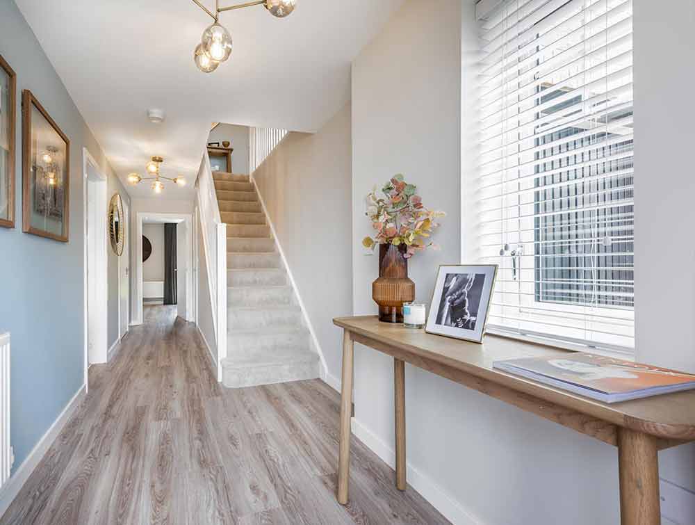 light hallway with ceiling lights