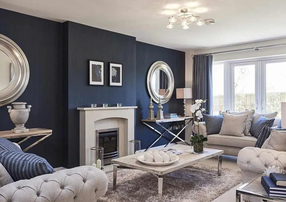 21 Chic Navy And Grey Living Room Ideas