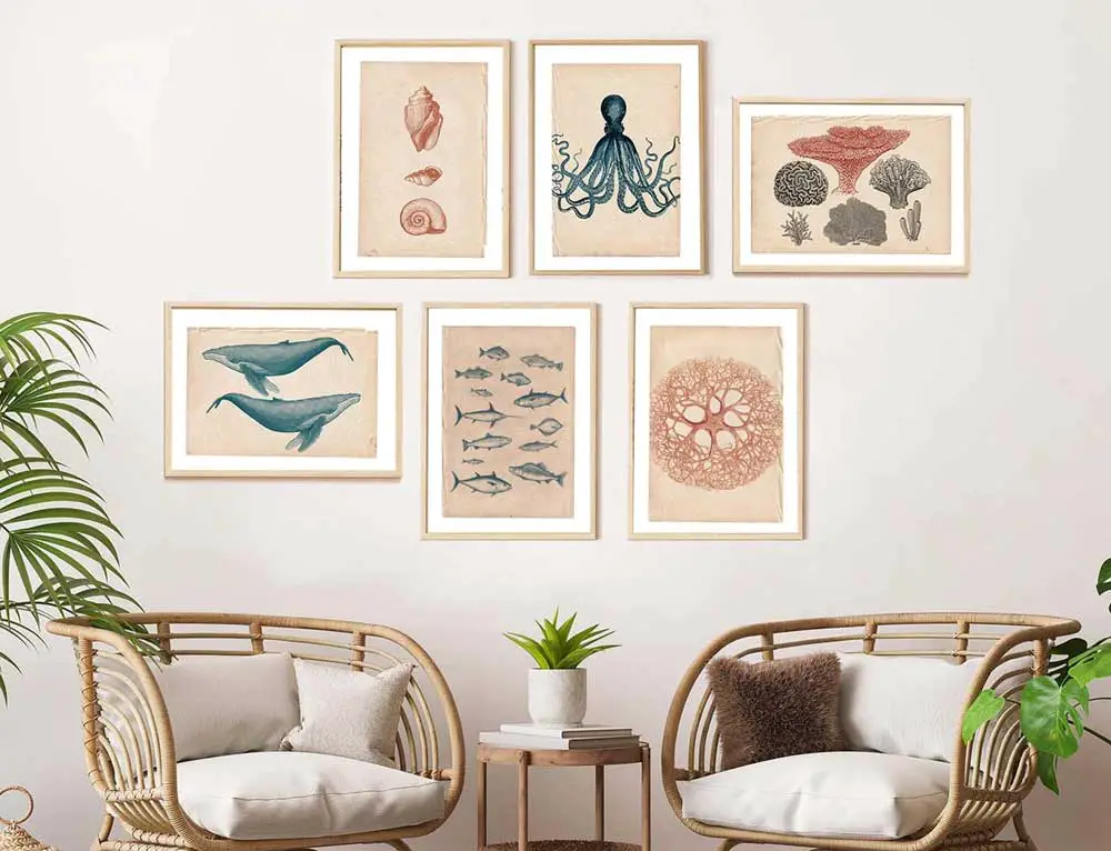 marine-themed-gallery-wall