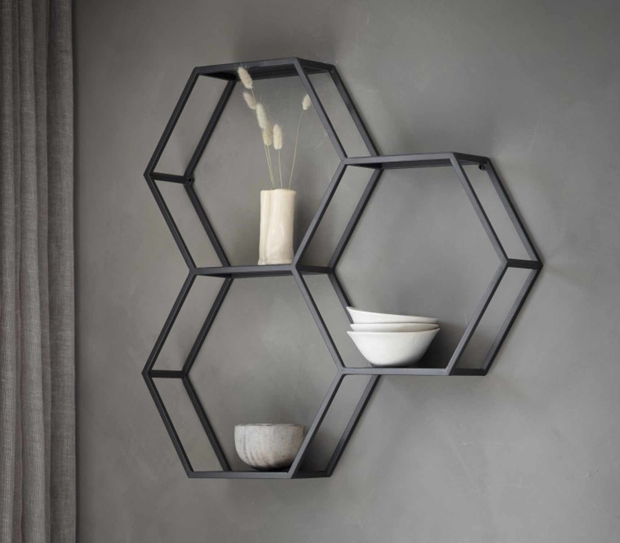 metal-hexagonal-wall-shelve