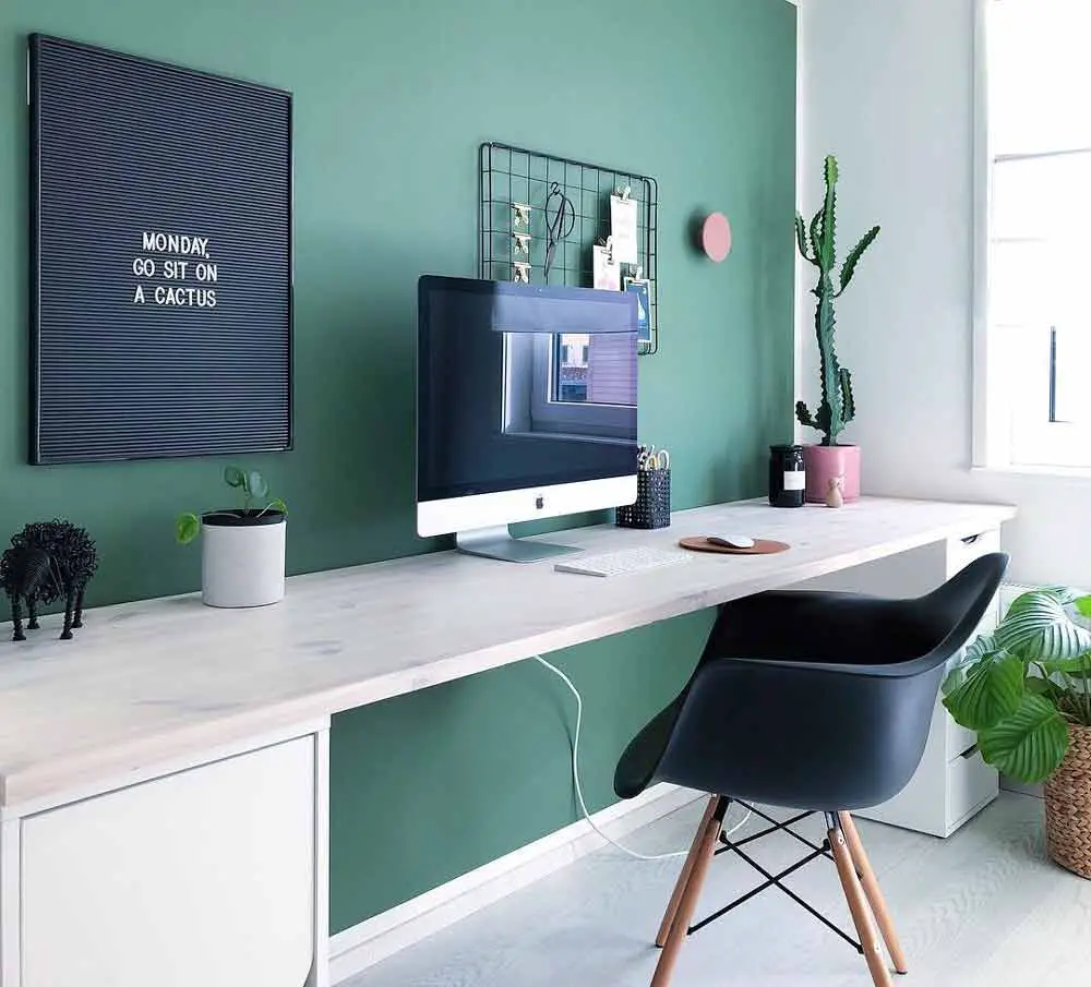 modern green home office
