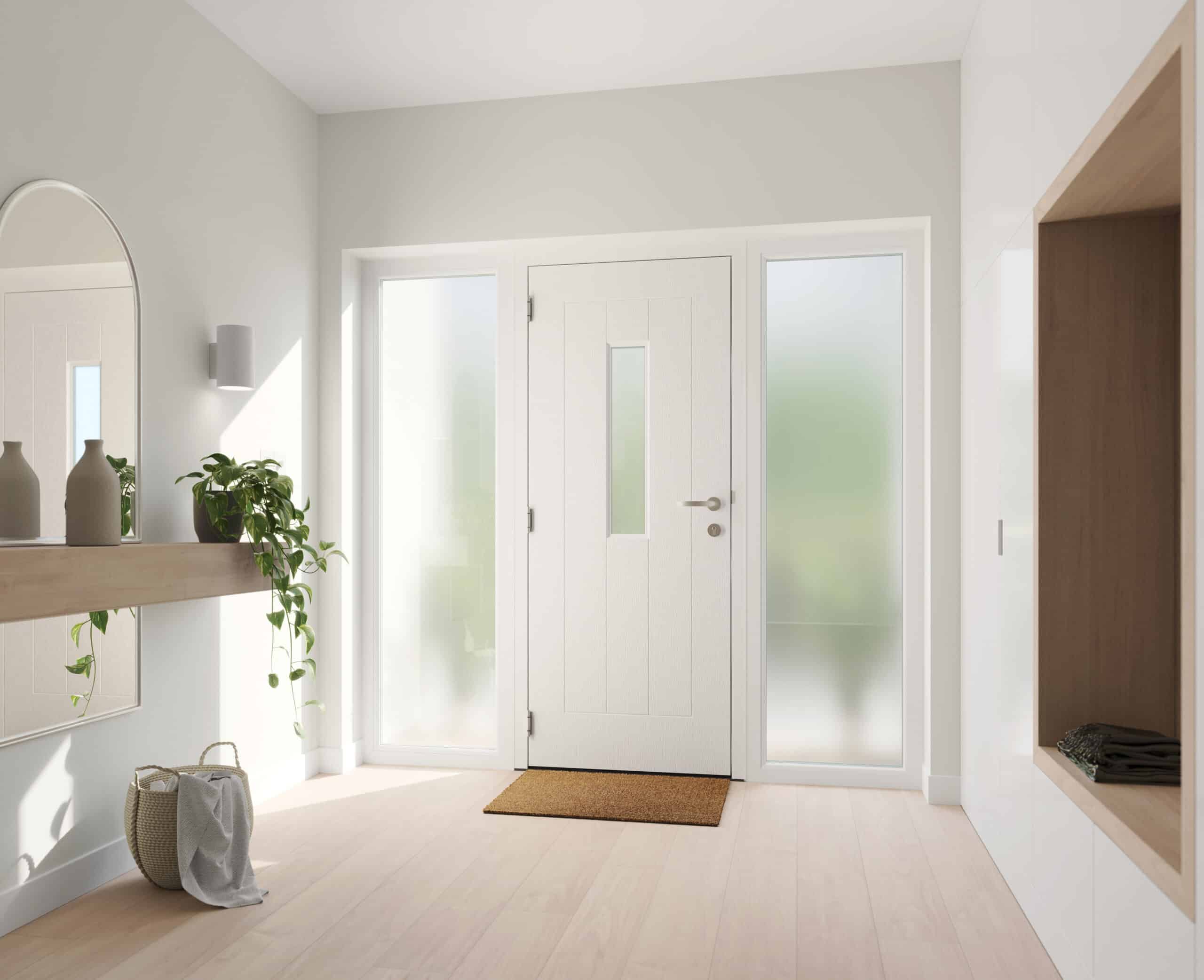 modern white entrance hall