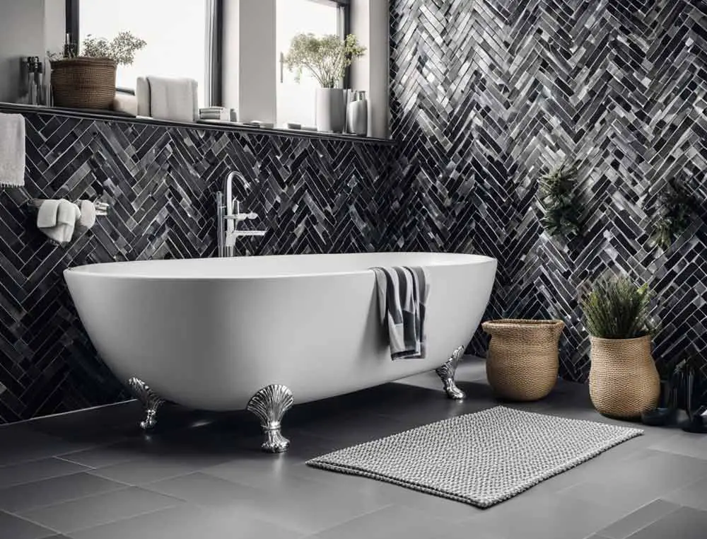 monochrome bathroom decor black white grey