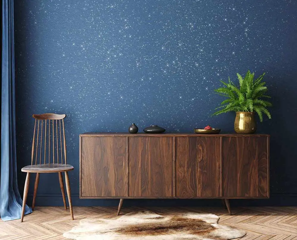 navy-blue-glittery-feature-wall