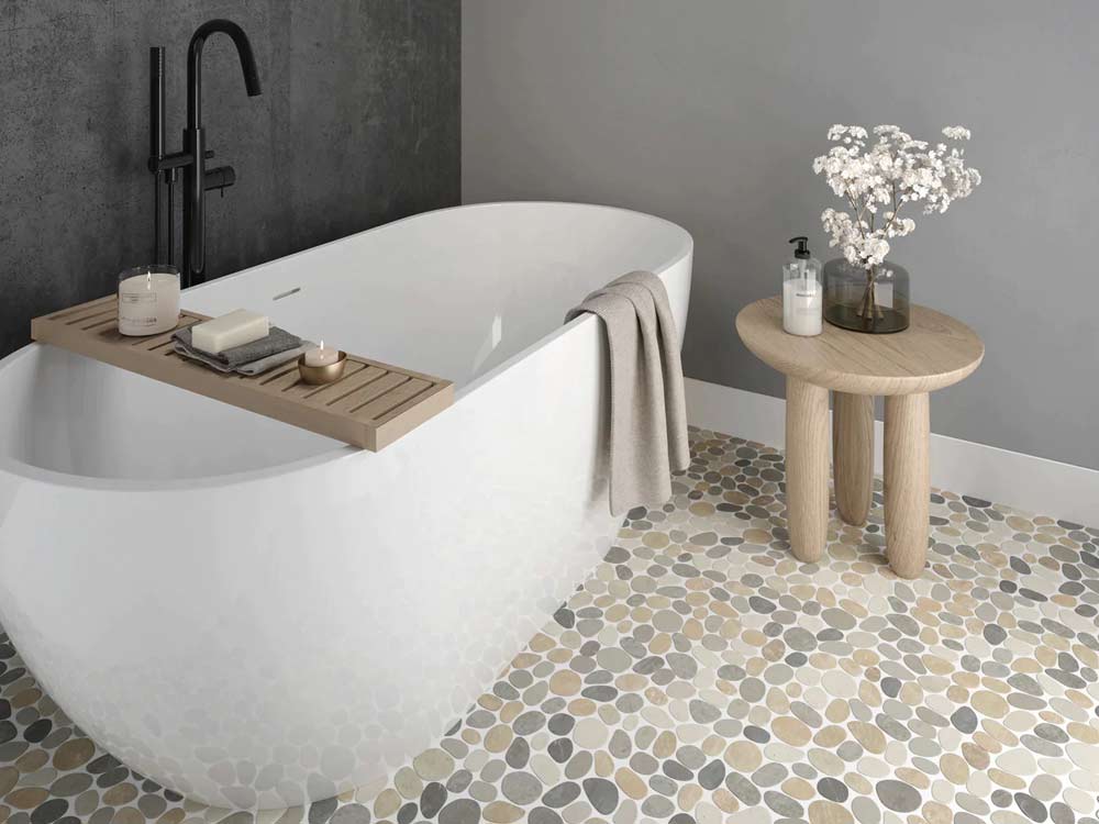 pebble-tile-floor-bathroom