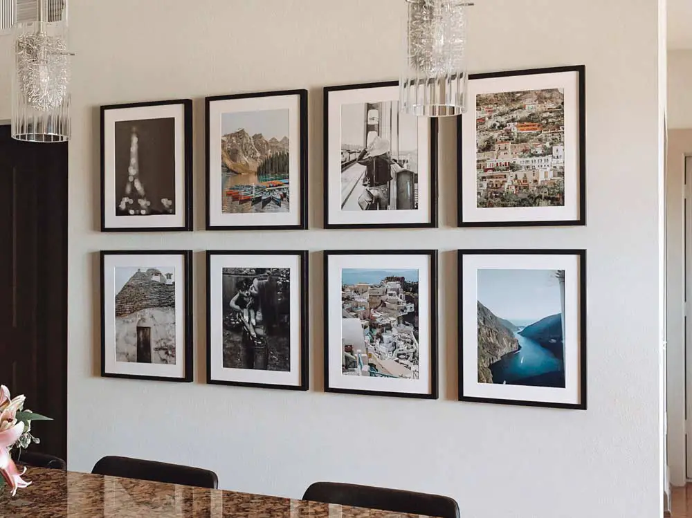 personalised photo gallery wall