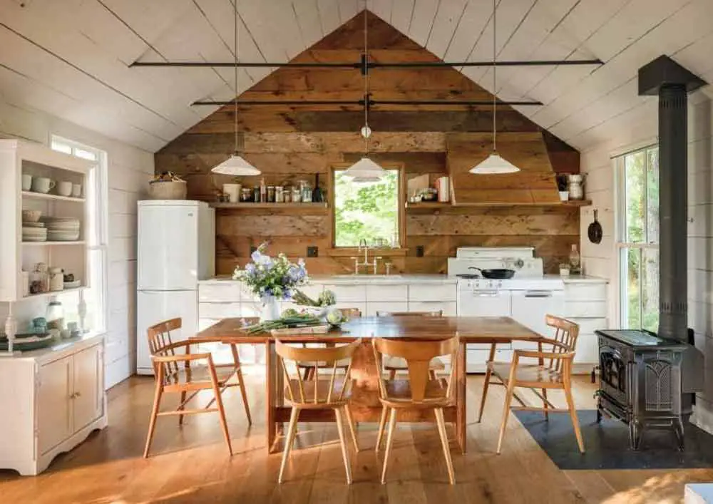 Reclaimed Floorboard Kitchen Wall Panelling