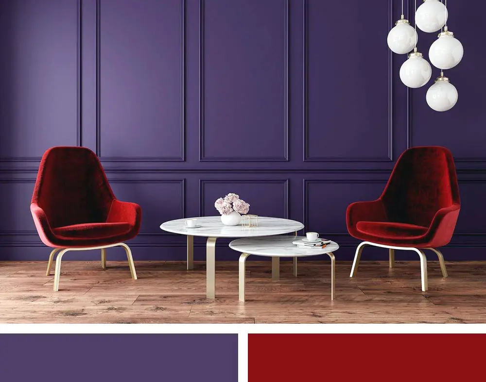 red-chairs-with-purple-panelled-wall