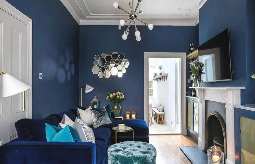 21 Chic Navy and Grey Living Room Ideas - Aspect Wall Art