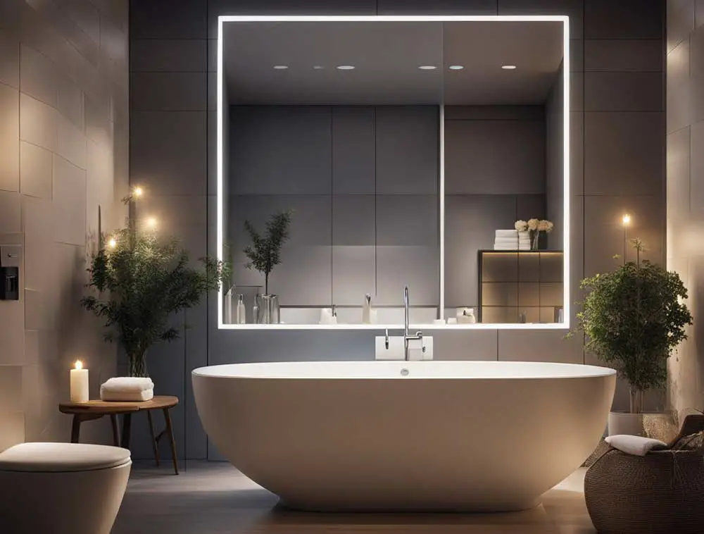 soft ambient lighting in bathroom