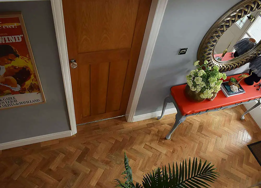 solid parquet flooring in hallway