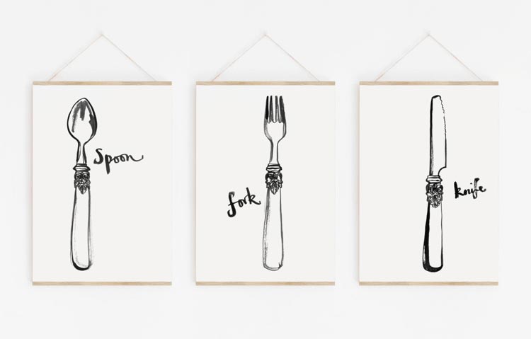 spoon-fork-knife-wall-hangings