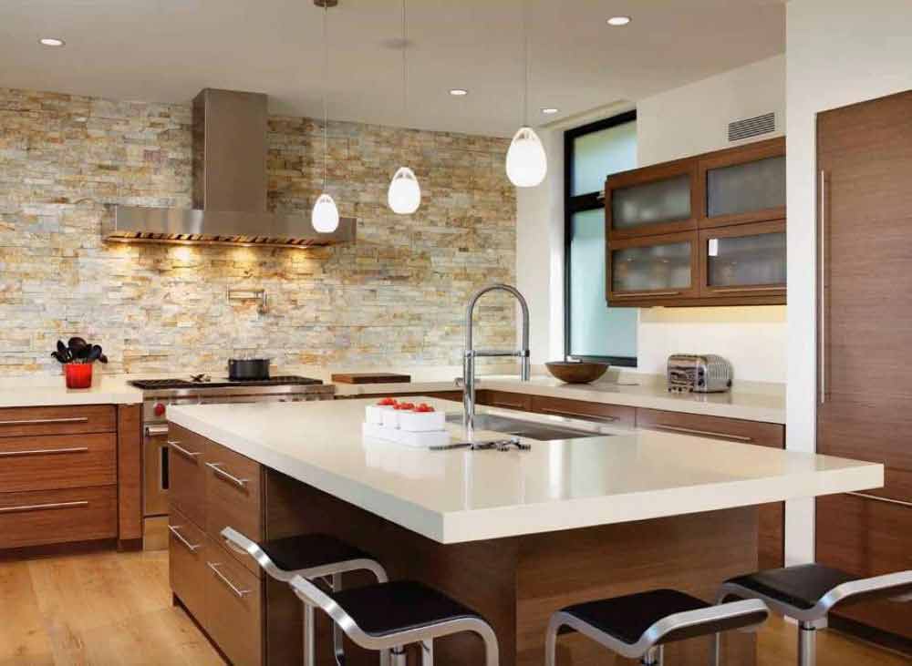 Stone Slip Feature Kitchen Wall