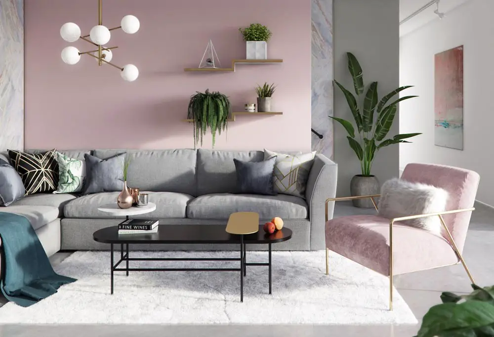 stylish-pink-and-grey-living-room