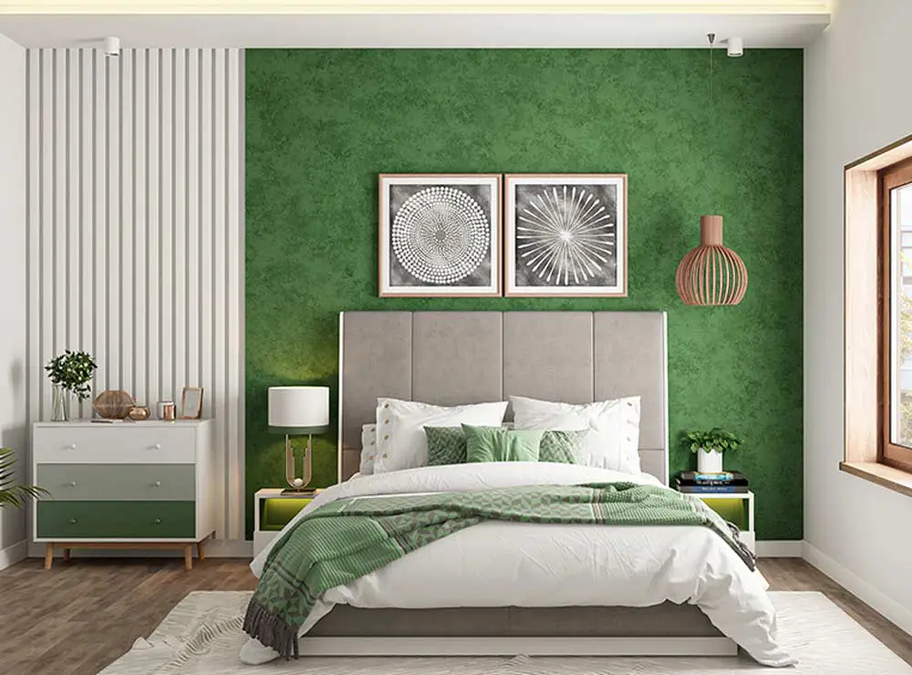 use-wallpaper-to-create-a-green-accent-wall-bedroom
