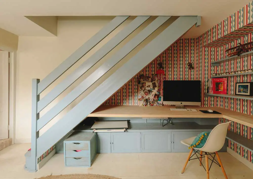 Vibrant Understair Office