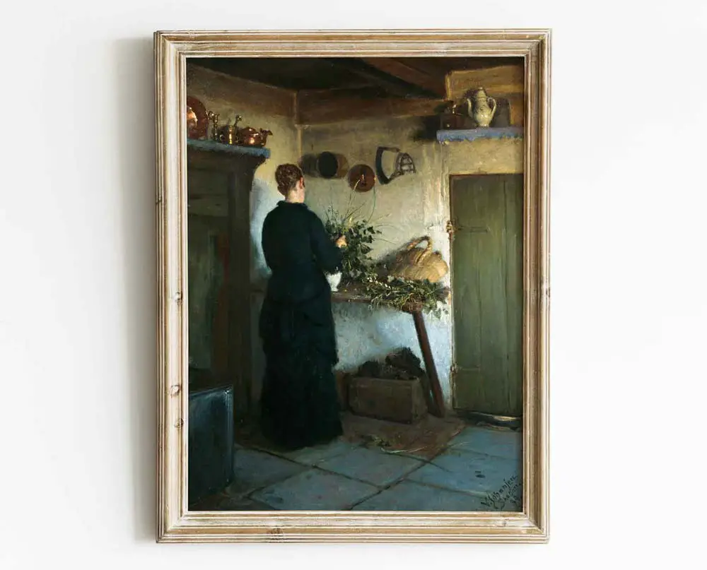 vintage-portrait-of-lady-in-kitchen