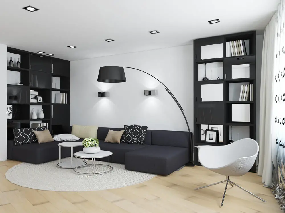 white-and-black-modern-living-room