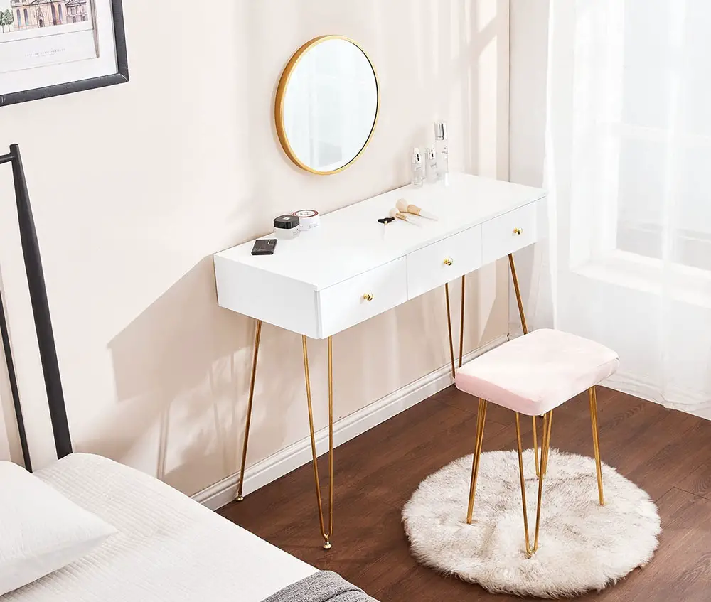 white-dressing-table-with-velvet-stool