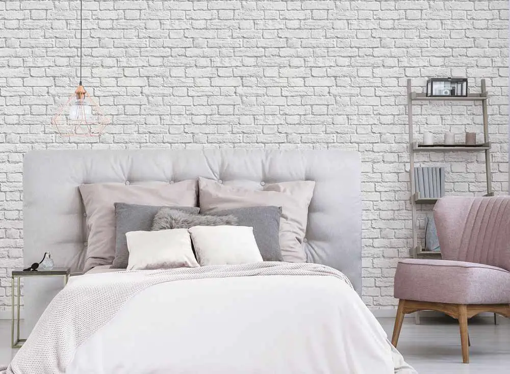 white-faux-brick-wallpaper